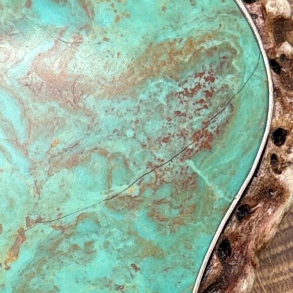 1990s SOUTHWEST STYLE Faux Antler & Block Turquoise Freeform Shape Belt Buckle